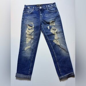 Zara Trafaluc Ripped Mom Jeans size 2